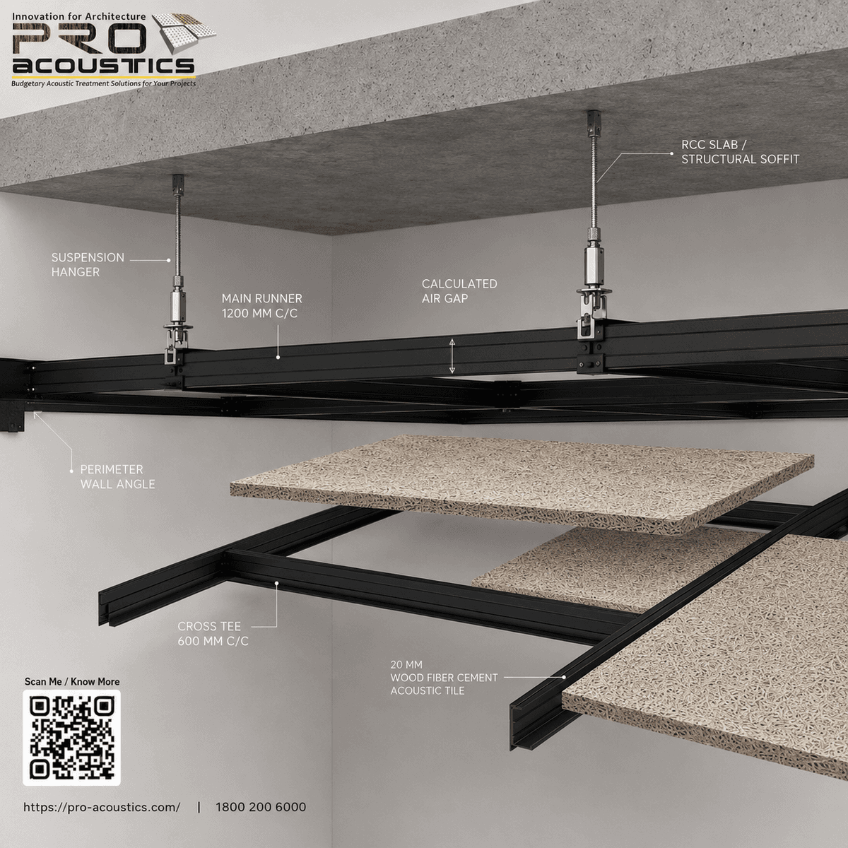 Wood Fiber Cement Bonded Acoustical Ceiling Tiles