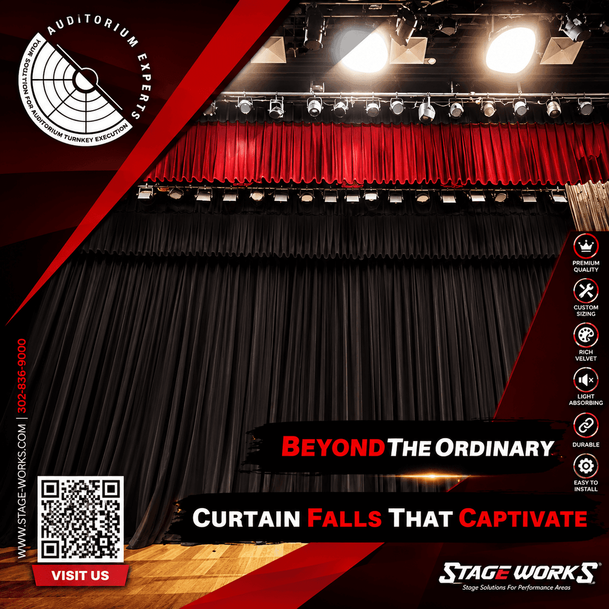 Stage Frills & Teasers for Professional Stage Concealment