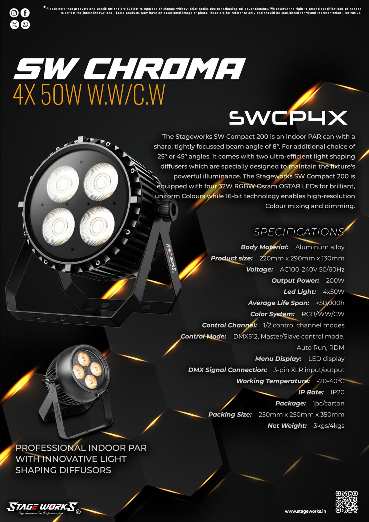 4 Eyes 200W LED Stage Light