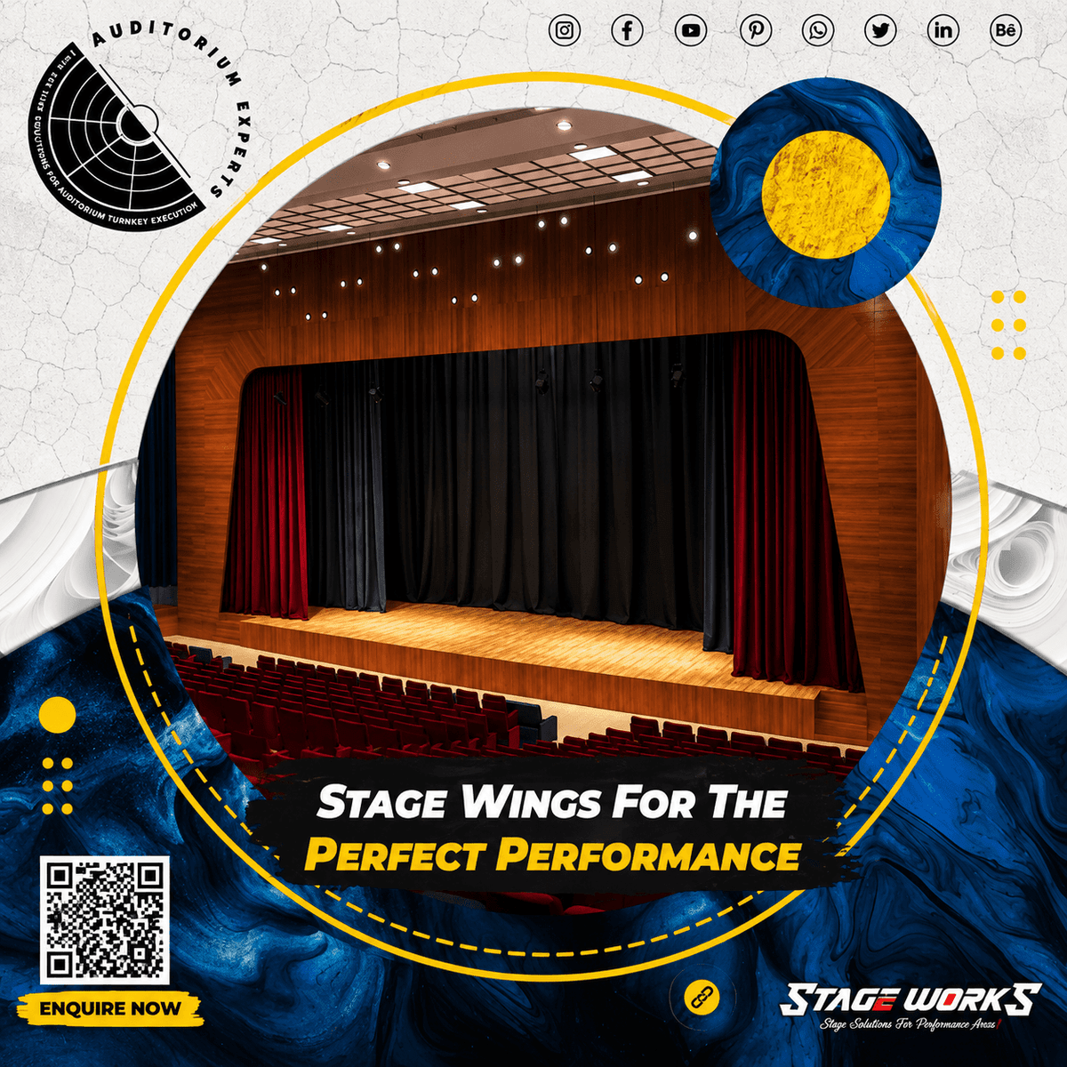 360-Degree Rotatable Stage Side Wings System