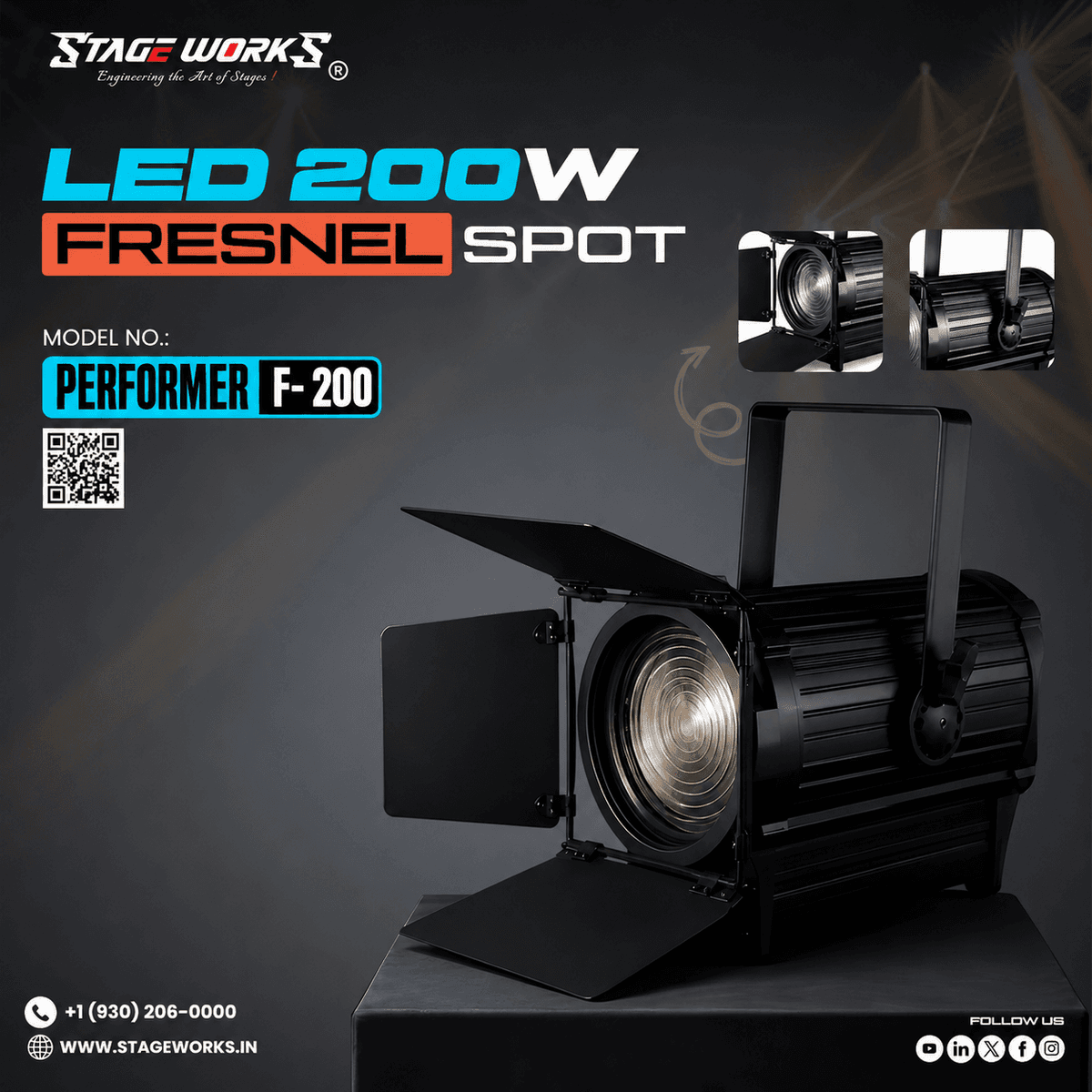 LED 200W FRESNEL LIGHT (W or W+WW option)