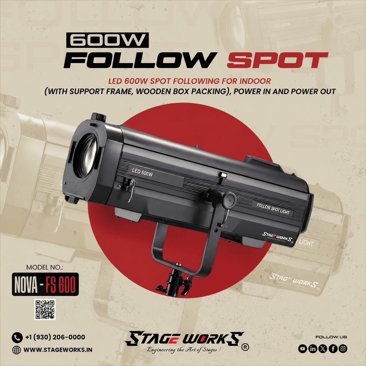 600W LED Follow Spot Light