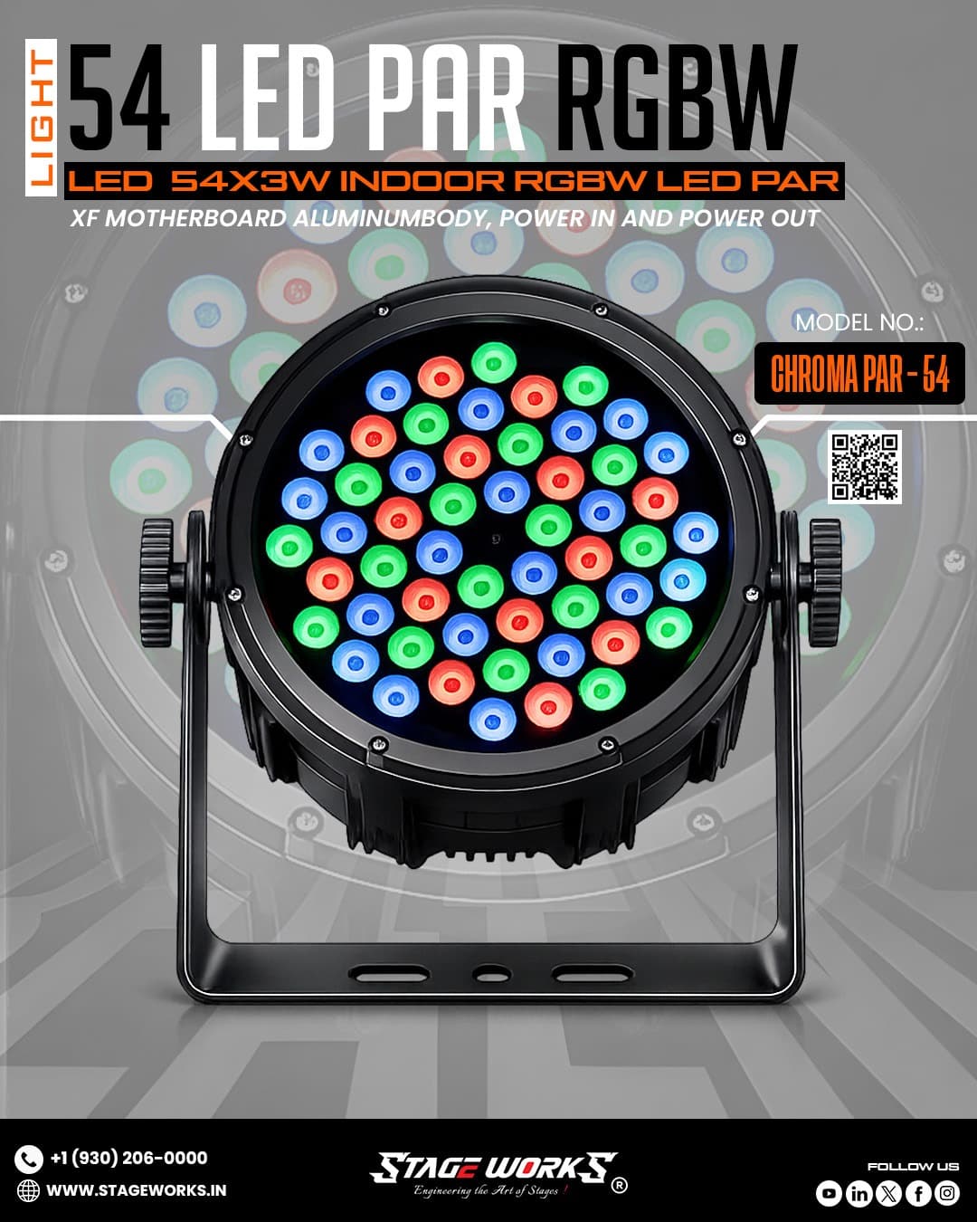 RGBW 54x3W LED PAR Fixture