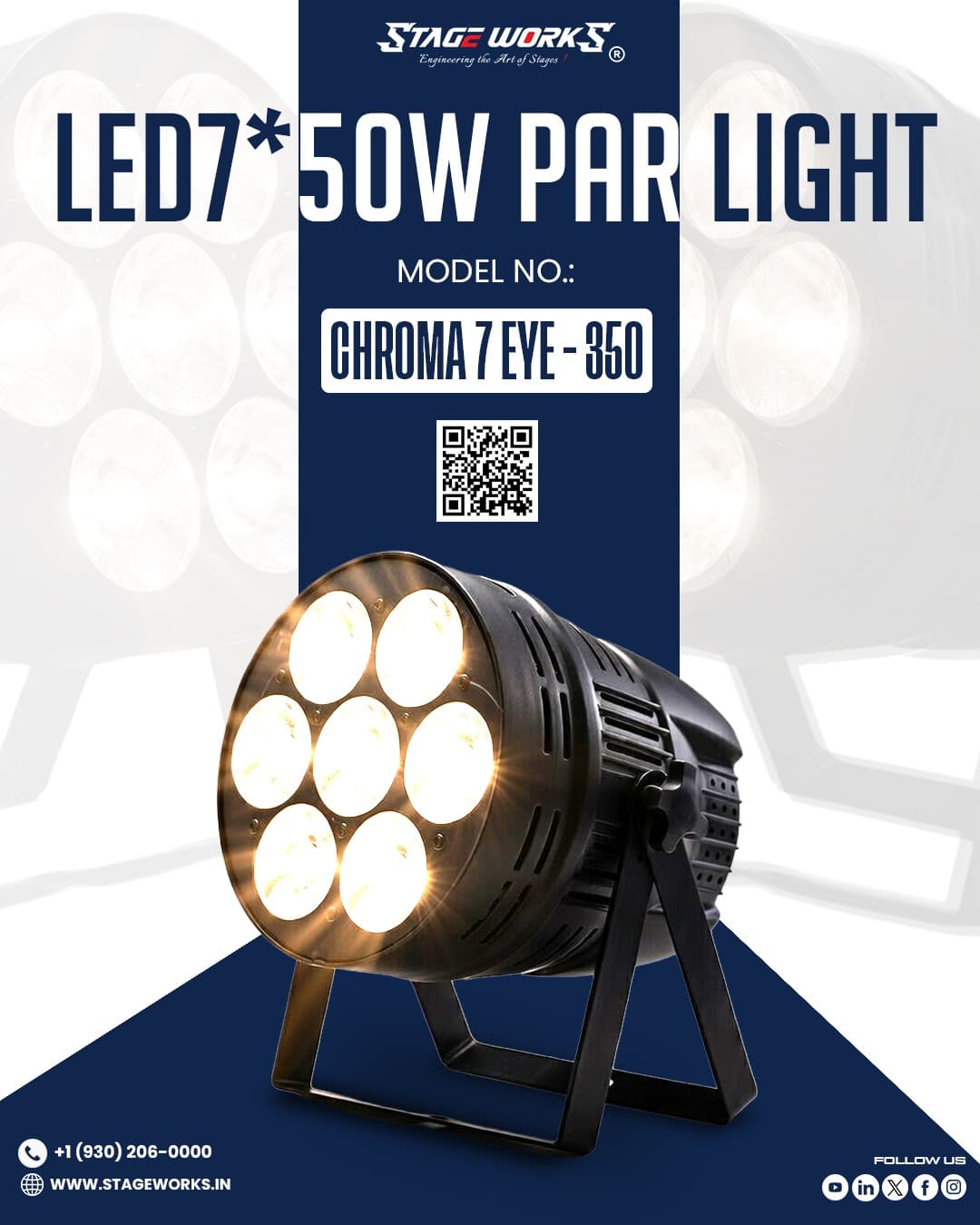 7x50W LED PAR Light (W or W+WW option)