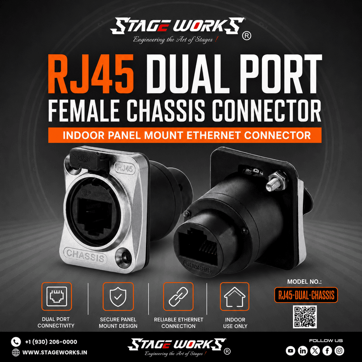 RJ45 Network Chassis Connector
